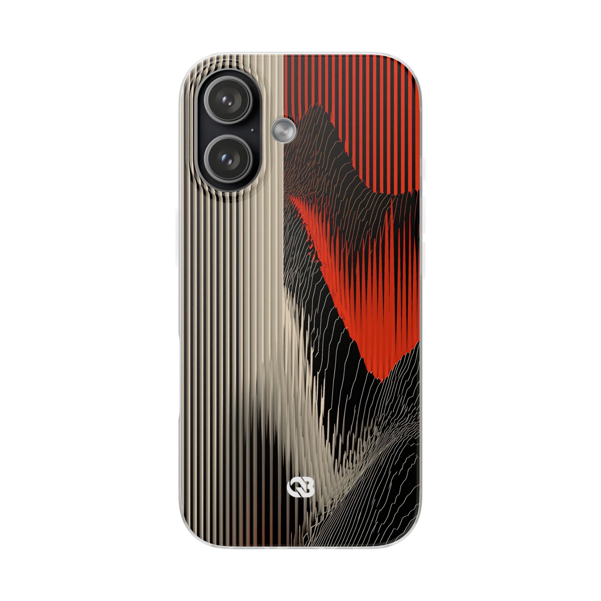 Red Lite Phone Case for iPhone - Crimson Pulse Topo