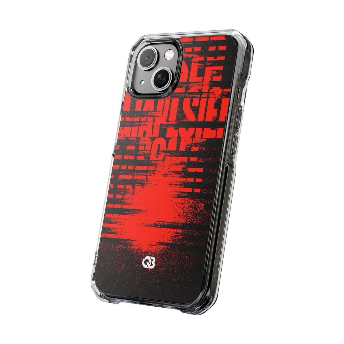 Crimson Redaction · Clear Impact Magnetic Phone Case for iPhone ·  Black