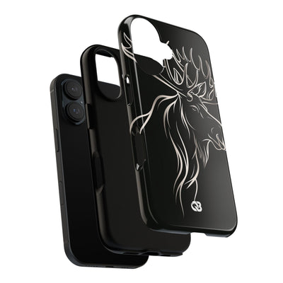 Nordic Moose Contour · Tough Phone Case for iPhone · Black