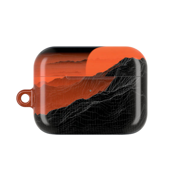 Solar Ridge Mesh · Hard Case for AirPods & AirPods Pro · Black