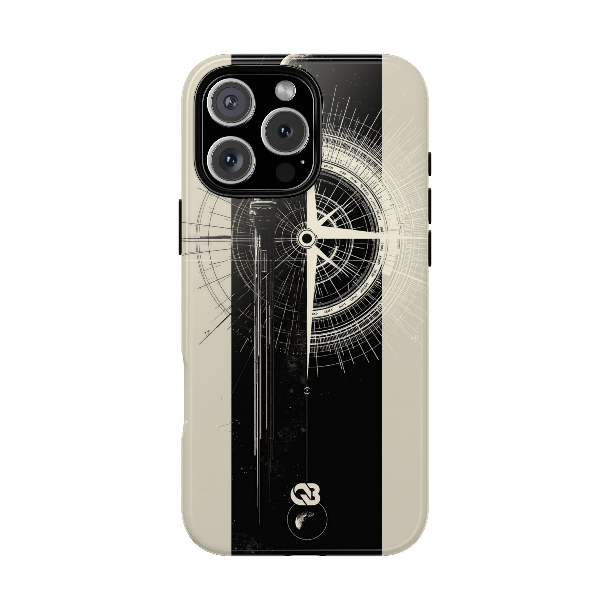 Beige Tough Phone Case for iPhone - Zenith Vector Spire