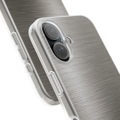 Grey Lite Phone Case for iPhone - Brushed Industrial Steel