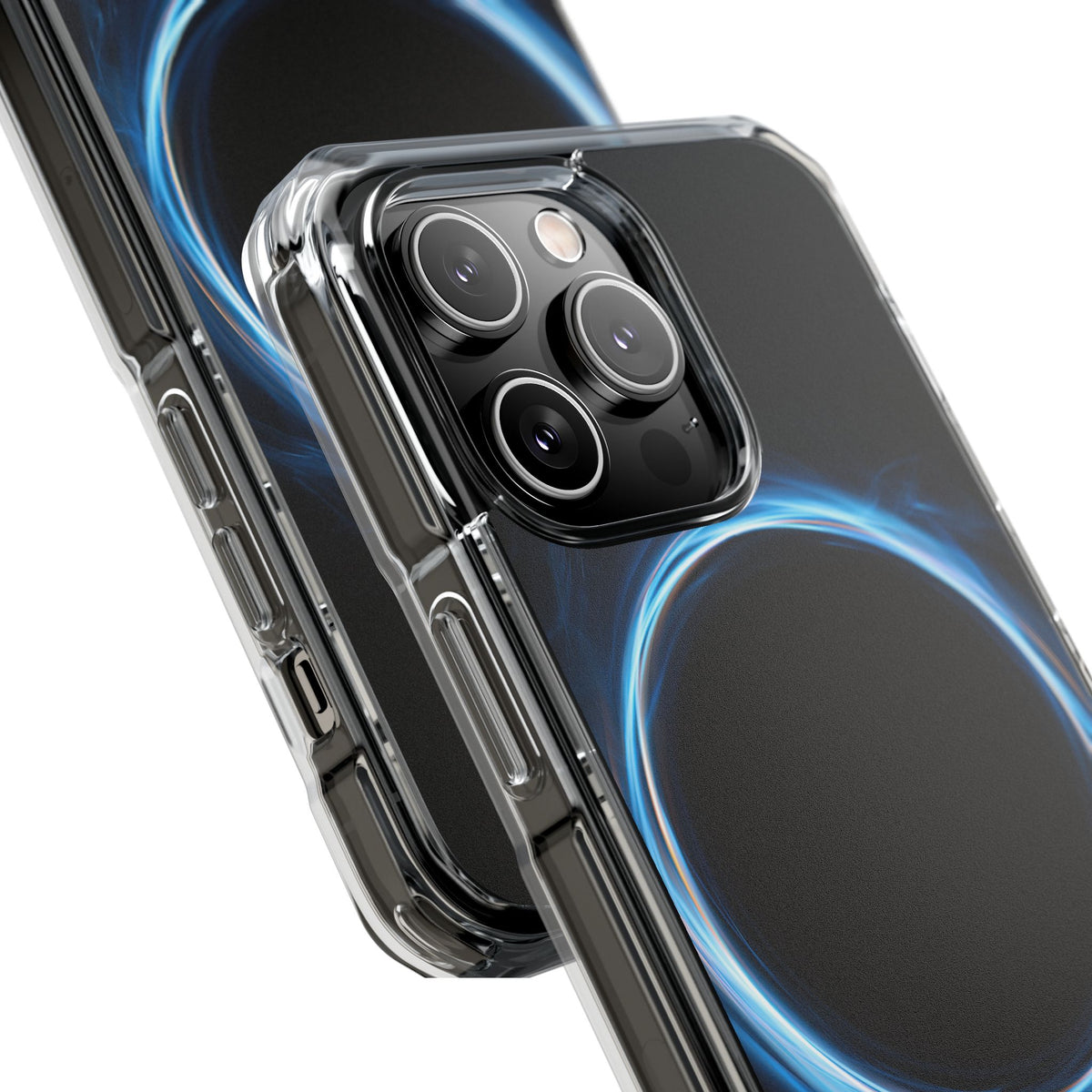 Luminous Corona · Clear Impact Magnetic Phone Case for iPhone · Blue