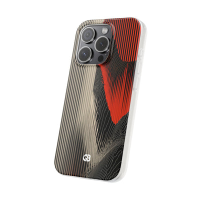 Red Lite Phone Case for iPhone - Crimson Pulse Topo