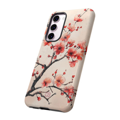 Crimson Silk Flora · Tough Phone Case for Samsung