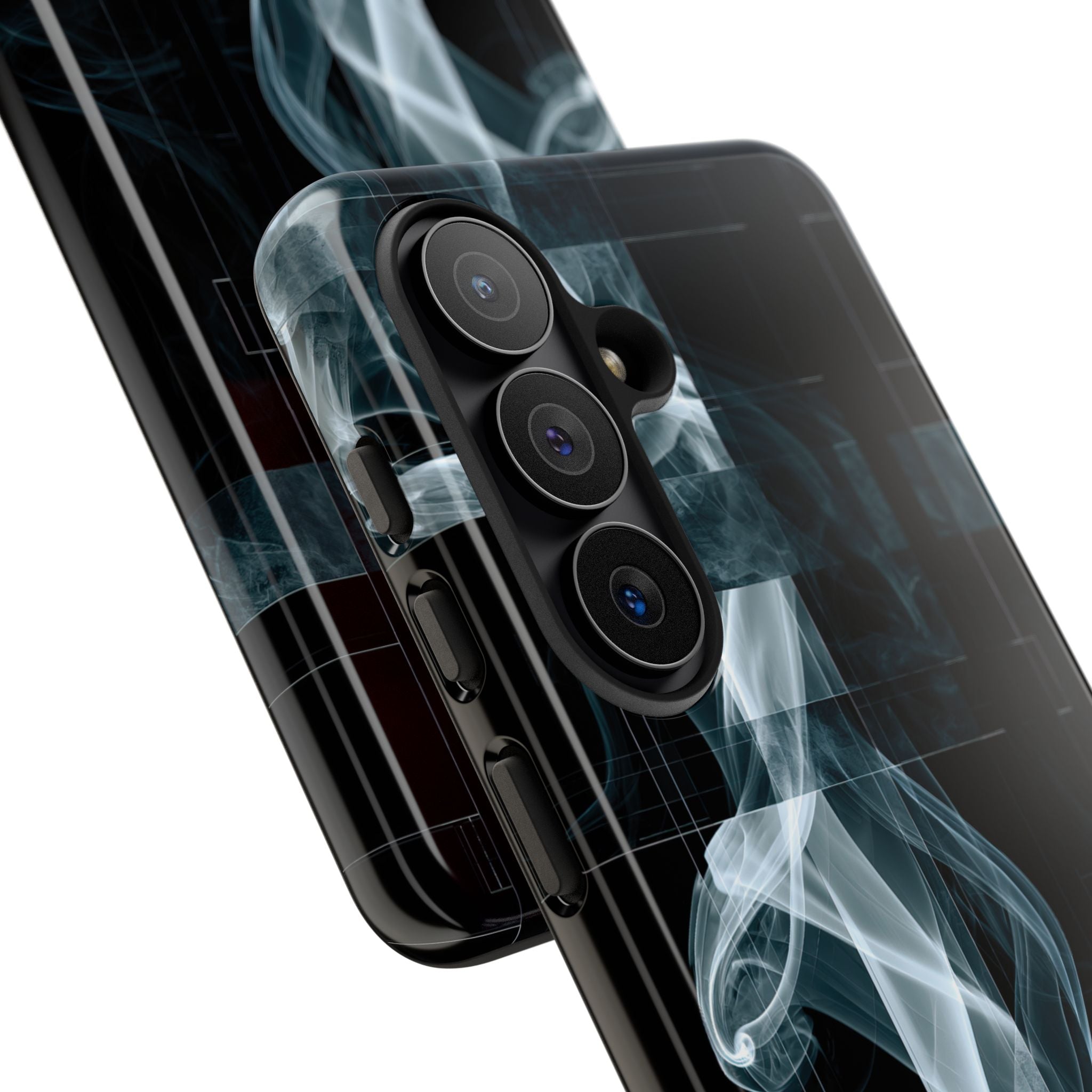 Black Tough Phone Case for Samsung - Arctic Vapor Grid