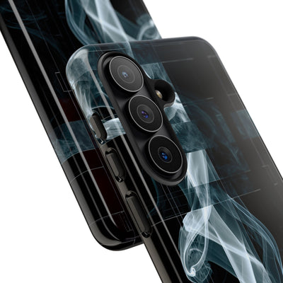 Black Tough Phone Case for Samsung - Arctic Vapor Grid