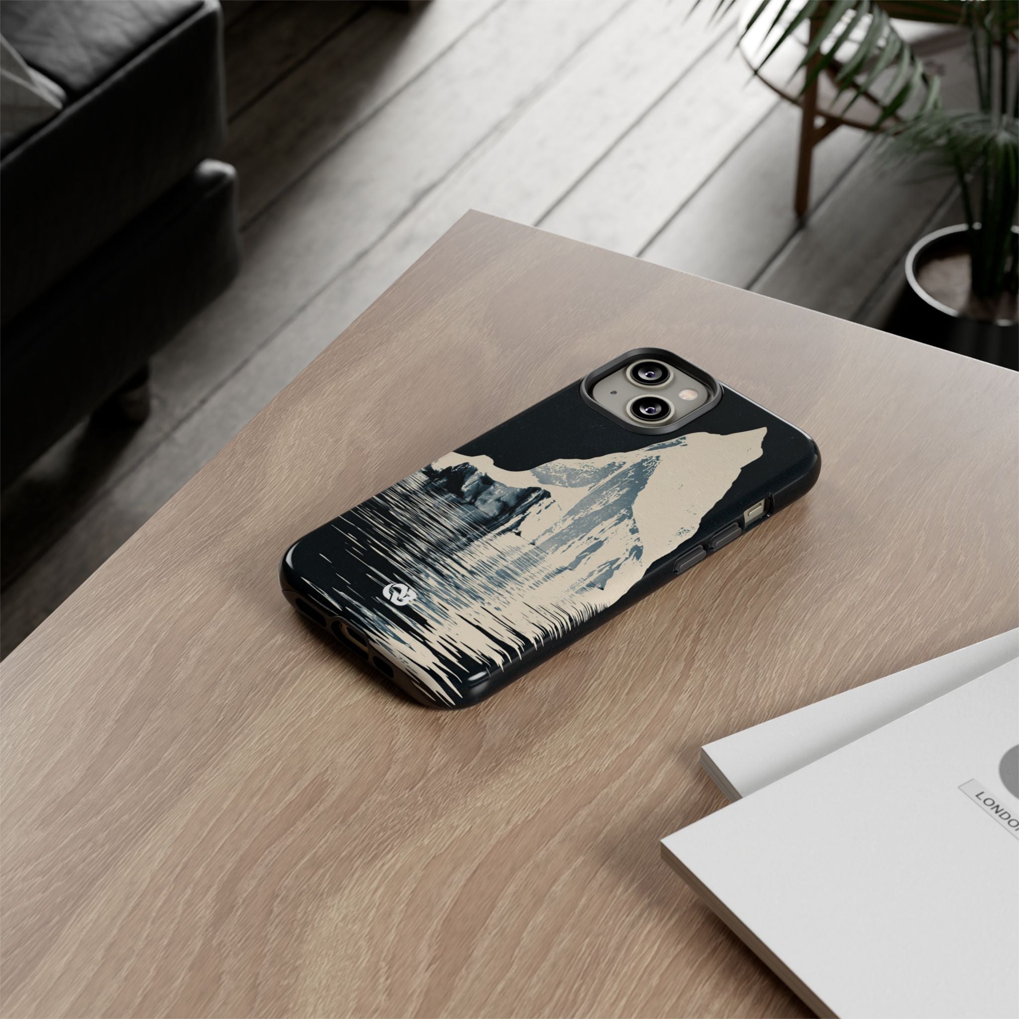 Blue Tough Phone Case for iPhone - Frozen Navy Monolith