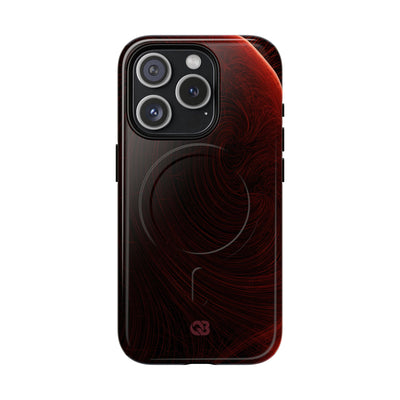 Red Tough 2.0 Magsafe Phone Case for iPhone - Crimson Flare Flux