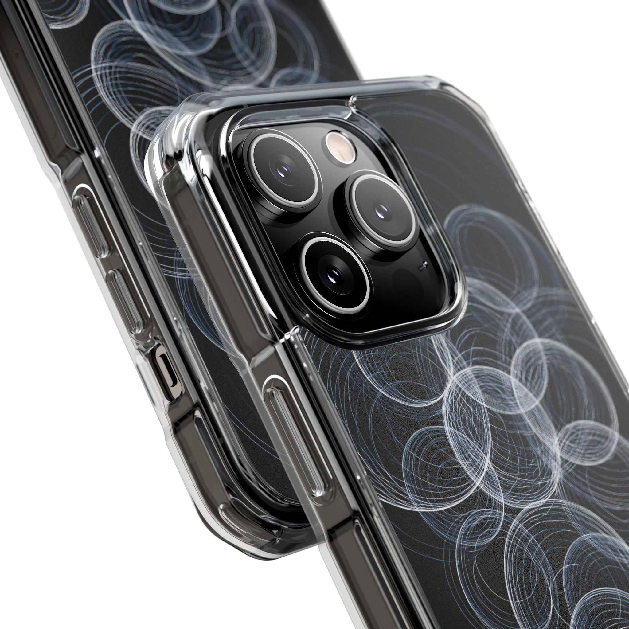 Black Impact MagSafe Phone Case for iPhone - Frosted Ring Matrix