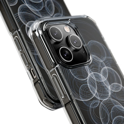 Black Impact MagSafe Phone Case for iPhone - Frosted Ring Matrix