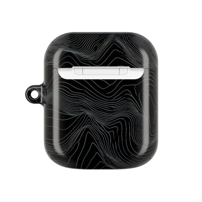 Obsidian Contour Elevation · Hard Case for AirPods & AirPods Pro · Black