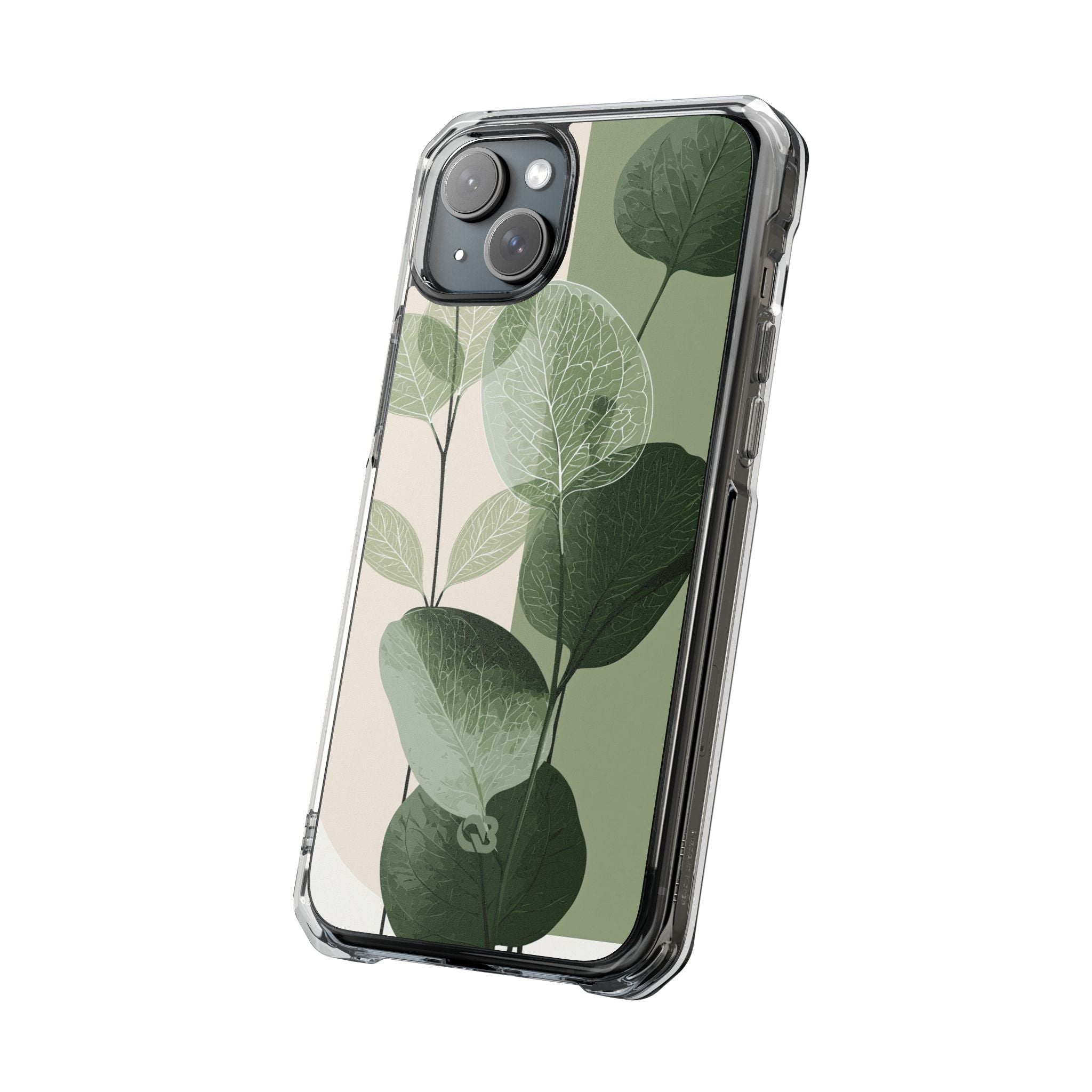 Green Impact MagSafe Phone Case for iPhone - Sage Leaf Skeletals