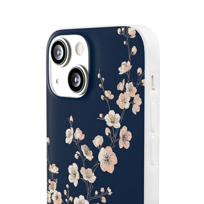 Midnight Plum Blossom · Lite Phone Case for iPhone ·  Blue