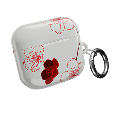 Crimson Sakura Blossom · Hard Case for AirPods & AirPods Pro · Red