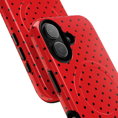 Crimson Dot Matrix iPhone 17 Case - Tough+ - CASE•BOB