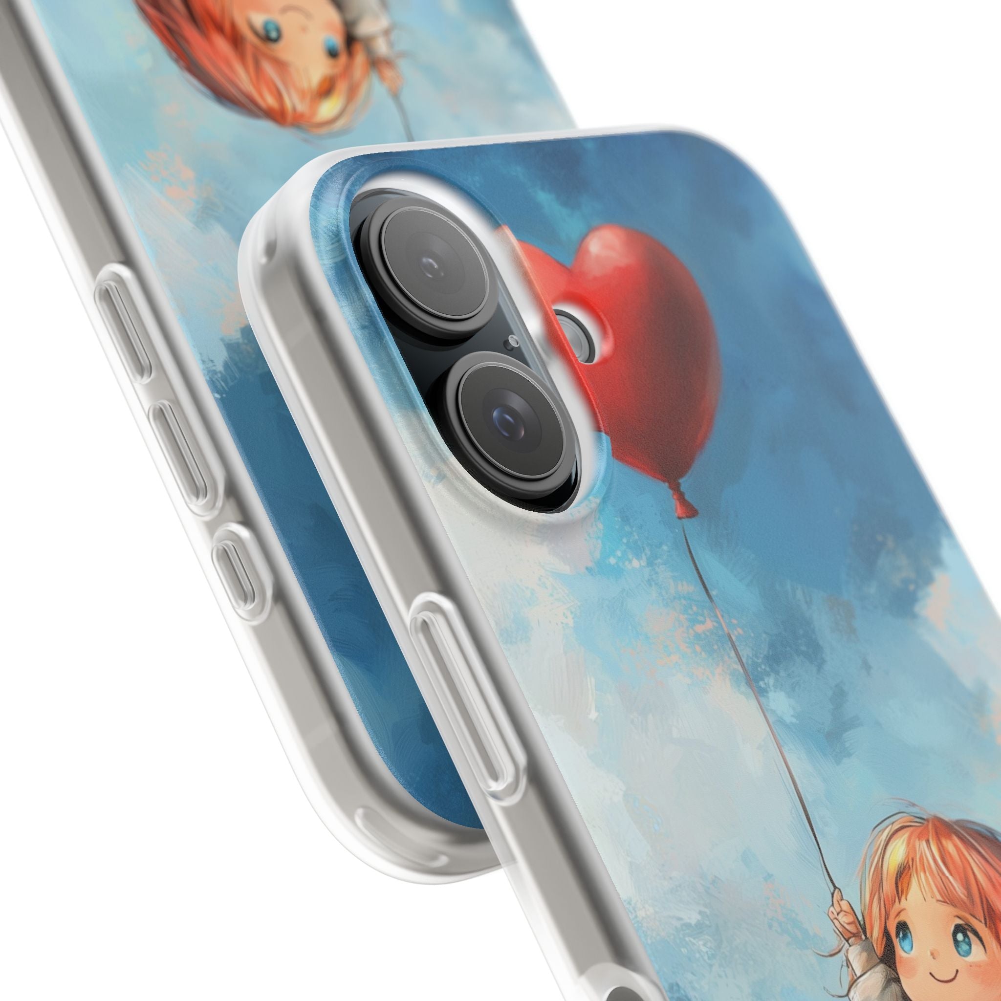 Crimson Heart Sky · Soft Coque de téléphone pour iPhone