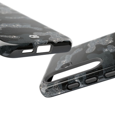 Glitter Shadow Camo · Tough Phone Case for Samsung · Black
