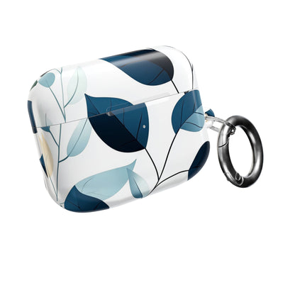Navy Leaf Veins - AirPods Case