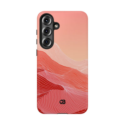 Red Tough Phone Case for Samsung - Crimson Ridge Contour