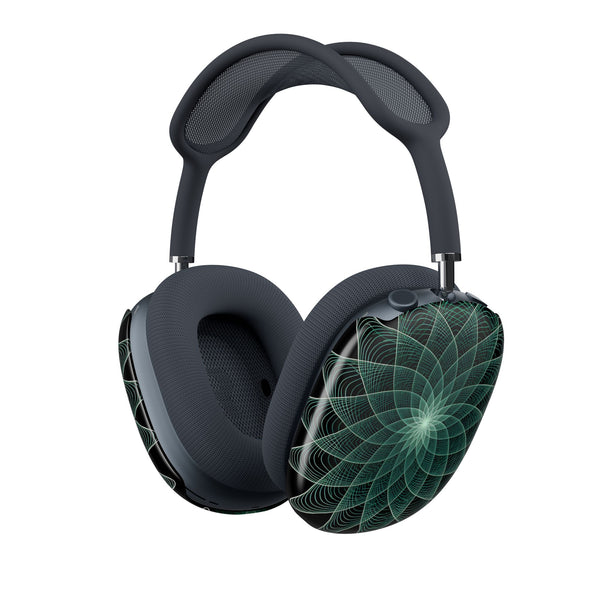 Verdant Harmonic Bloom · Hard Case for AirPods Max · Black