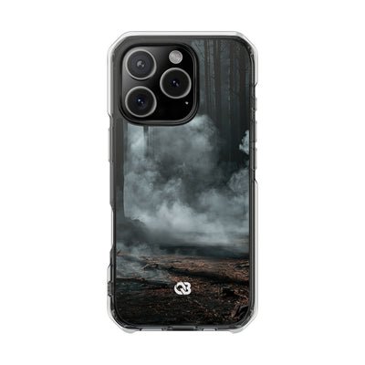 Shadowed Pine Mist · Clear Impact Magnetic Phone Case for iPhone ·  Black
