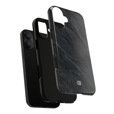 Black Tough Phone Case for iPhone - Midnight Slate Ridge