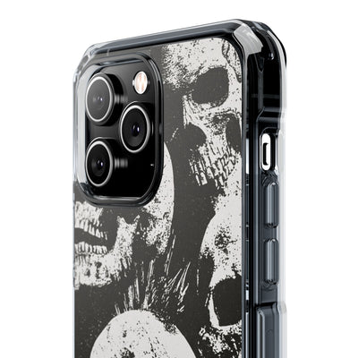 Punk Skull Riot · Clear Impact Magnetic Phone Case for iPhone · Black