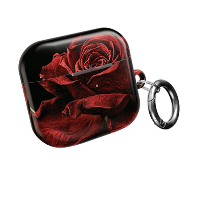 Crimson Noir Rose · Hard Case for AirPods & AirPods Pro · Black