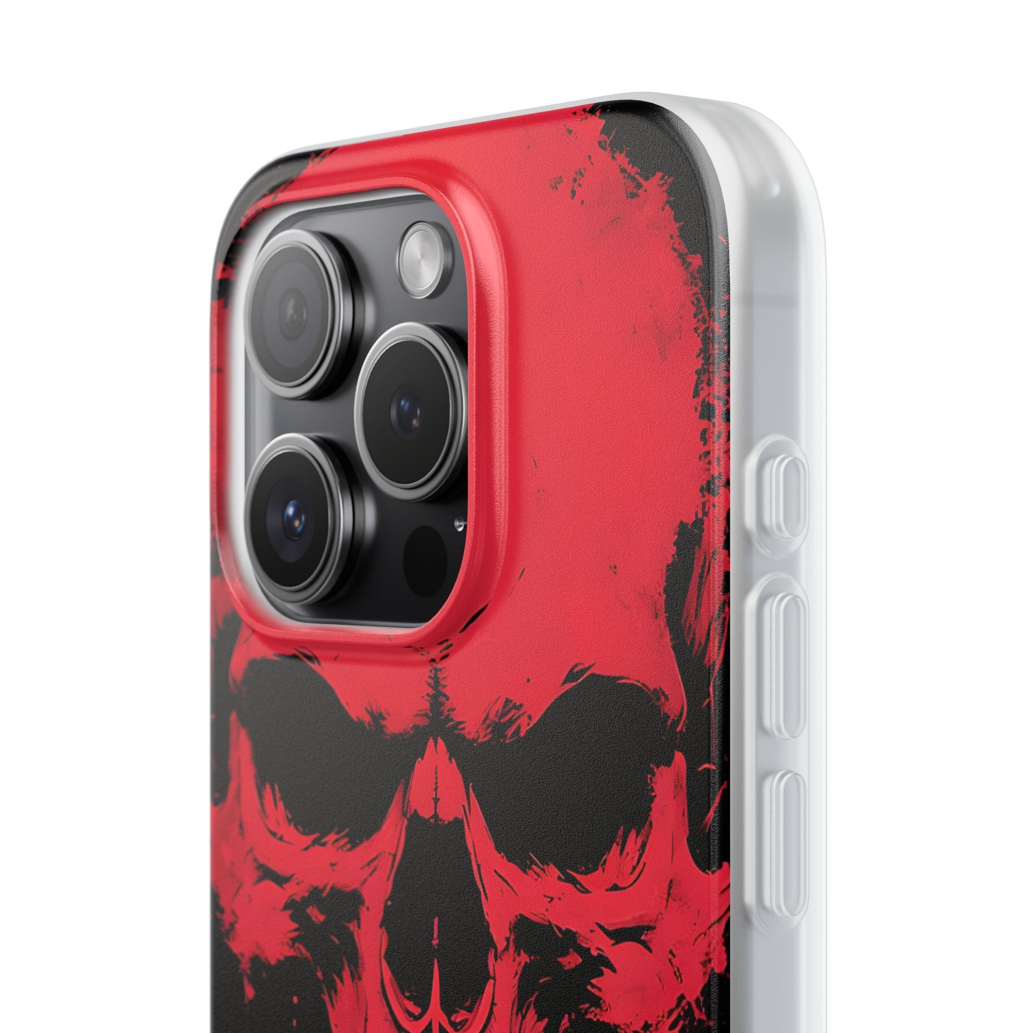 Crimson Street Skull · Soft Custodia per iPhone