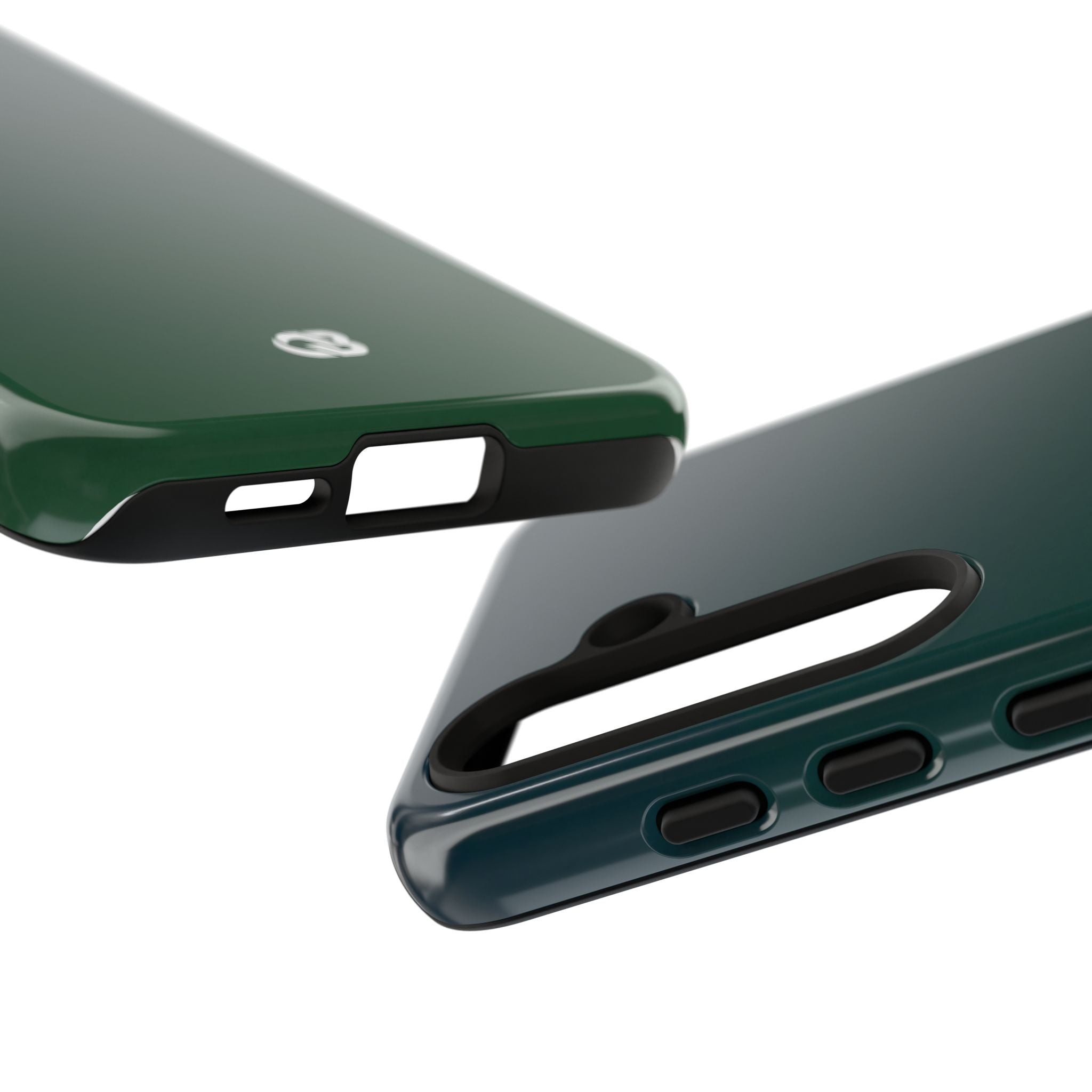 Green Tough Phone Case for Samsung - Midnight Pine Horizon