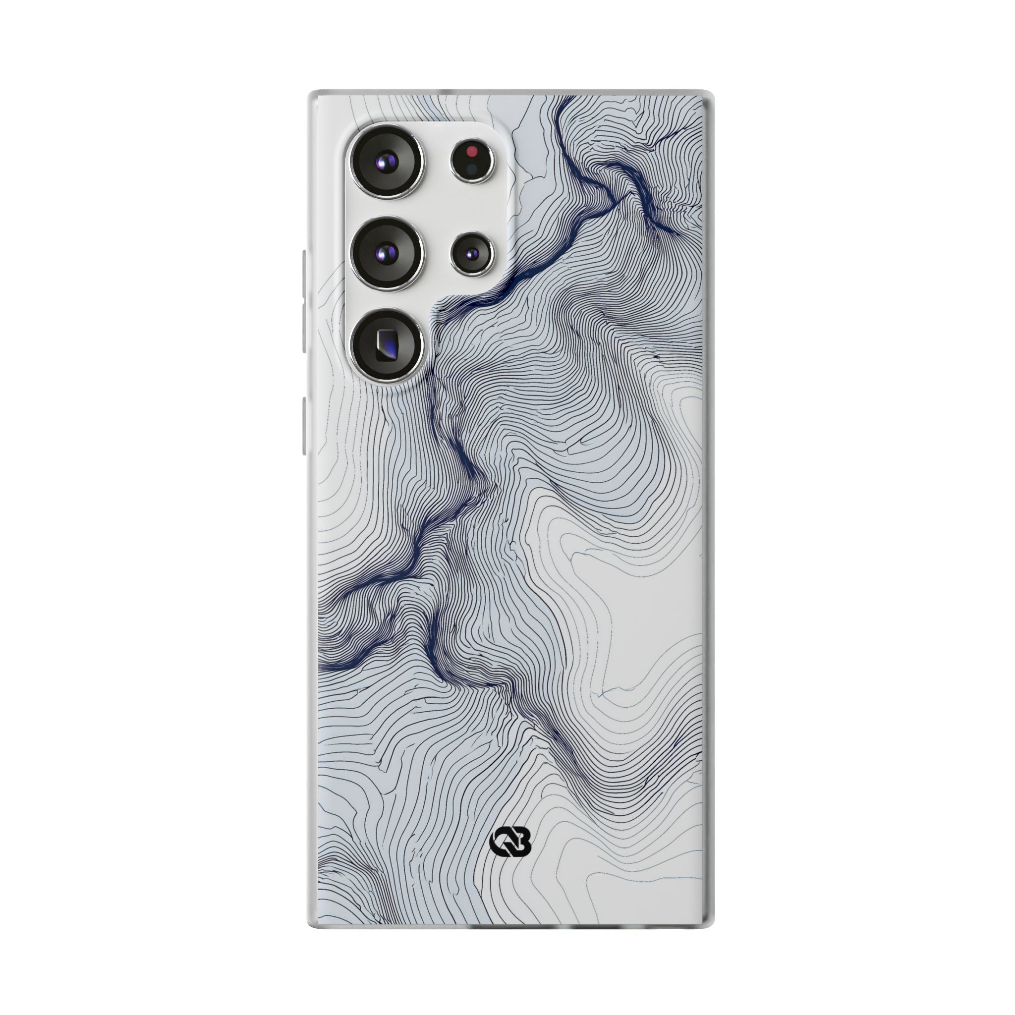 White Lite Phone Case for Samsung - Nordic Ridge Topo