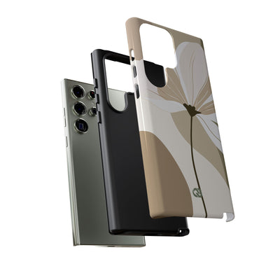 Beige Tough Phone Case for Samsung - Sage Linen Magnolia