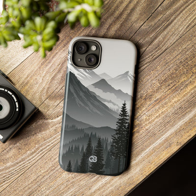 Grey Tough Phone Case for iPhone - Granite Ridge Mist