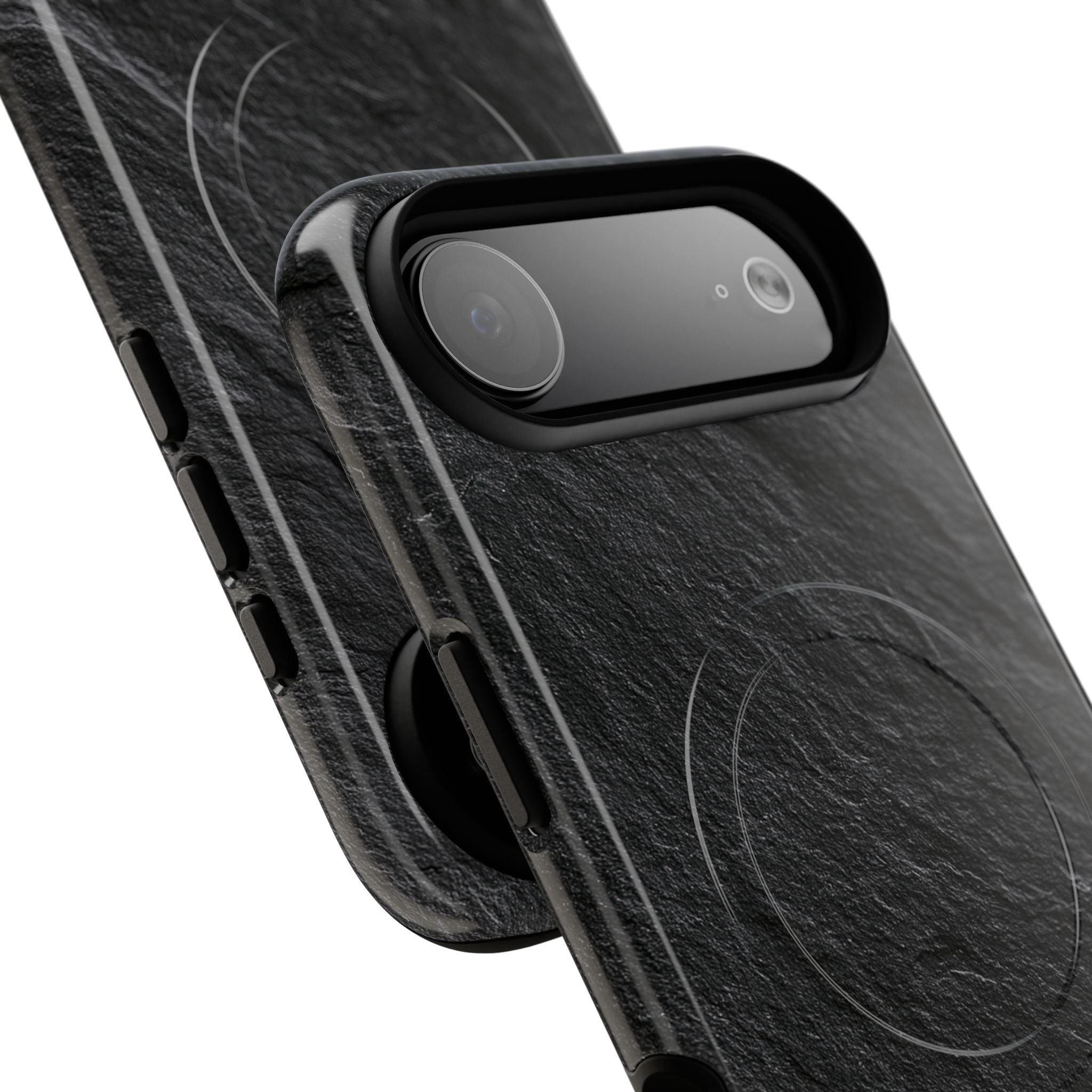 Black Tough 2.0 Magsafe Phone Case for iPhone - Raw Obsidian Slate