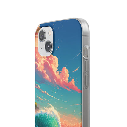 Turkoosi Curl iPhone 14 Plus -pehmeä suojakotelo