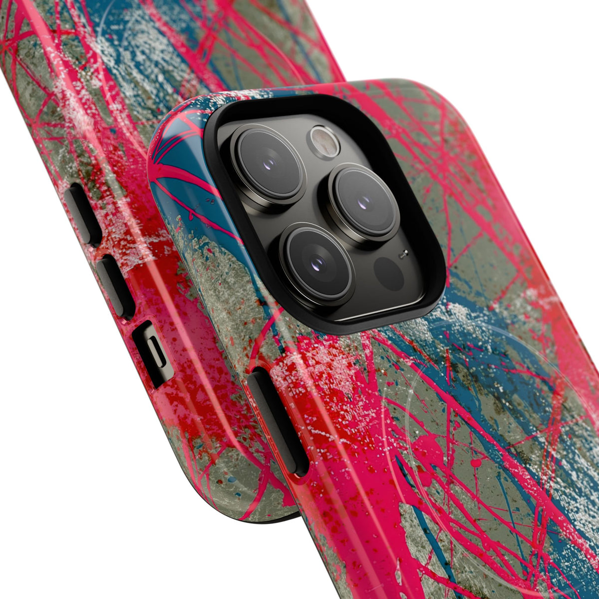 Neon Static Drip · Tough 2.0 Magnetic Phone Case for iPhone · Pink