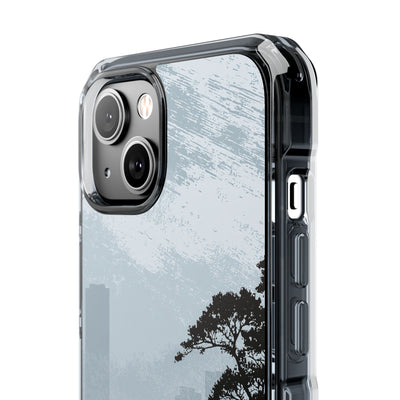 Grey Impact MagSafe Phone Case for iPhone - Steel Slate Zen