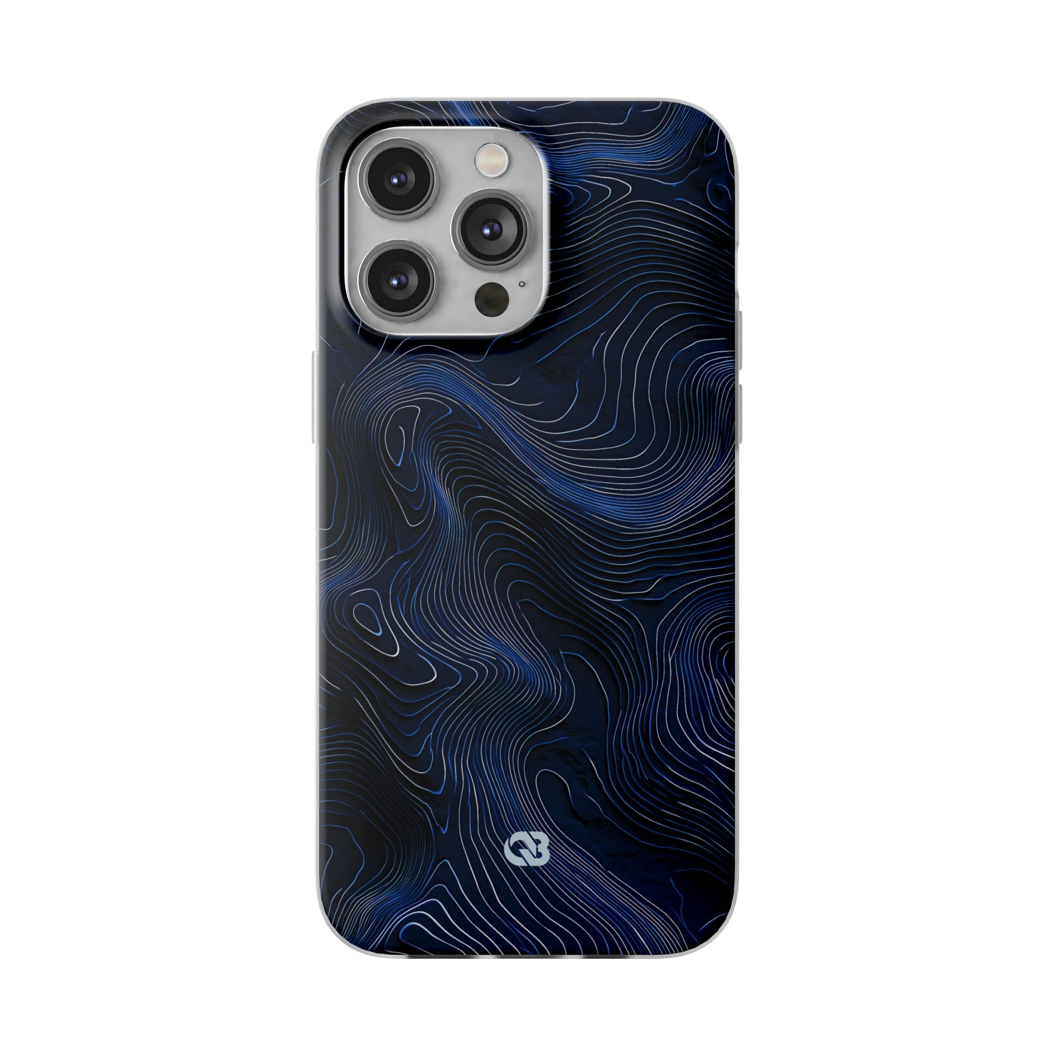 Blue Lite Phone Case for iPhone - Cobalt Contour Ridge