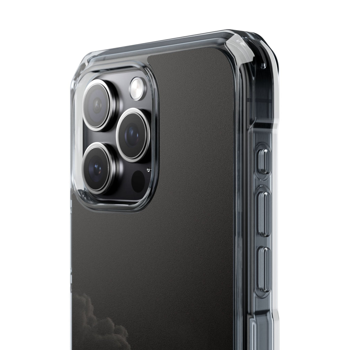 Crimson Fog Void · Clear Impact Magnetic Phone Case for iPhone ·  Black