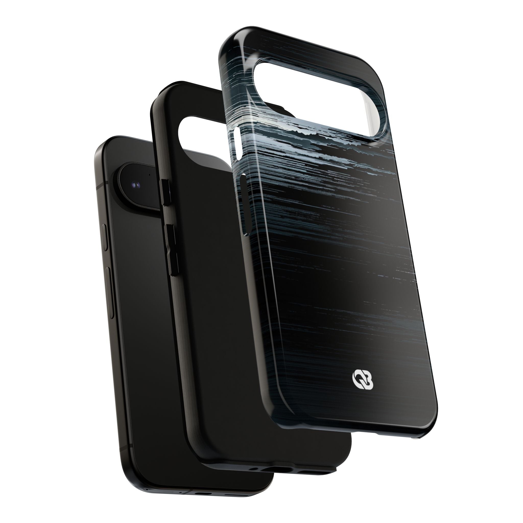 Black Tough Phone Case for Google Pixel - Frozen Signal Glitch
