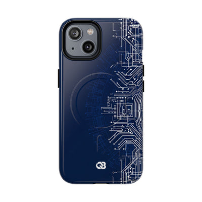 Blue Tough 2.0 Magsafe Phone Case for iPhone - Cobalt Circuit Logic