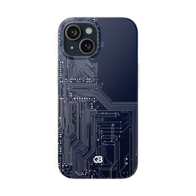 Blue Lite Phone Case for iPhone - Cobalt Data Stream