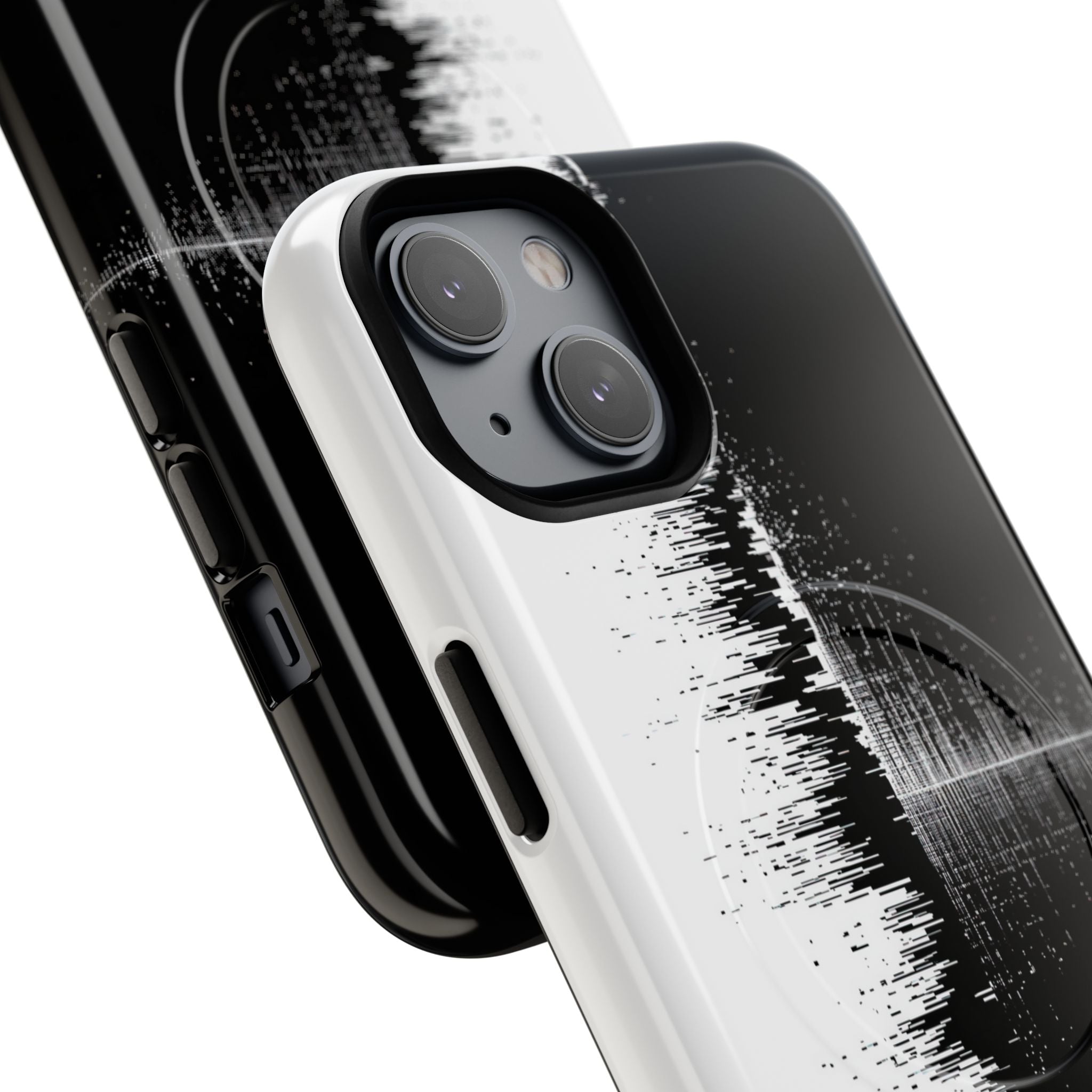 Black Tough 2.0 Magsafe Phone Case for iPhone - Static Signal Split