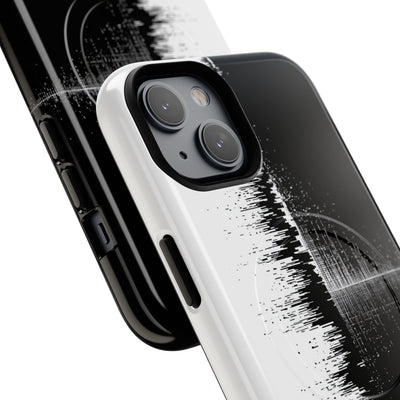 Black Tough 2.0 Magsafe Phone Case for iPhone - Static Signal Split