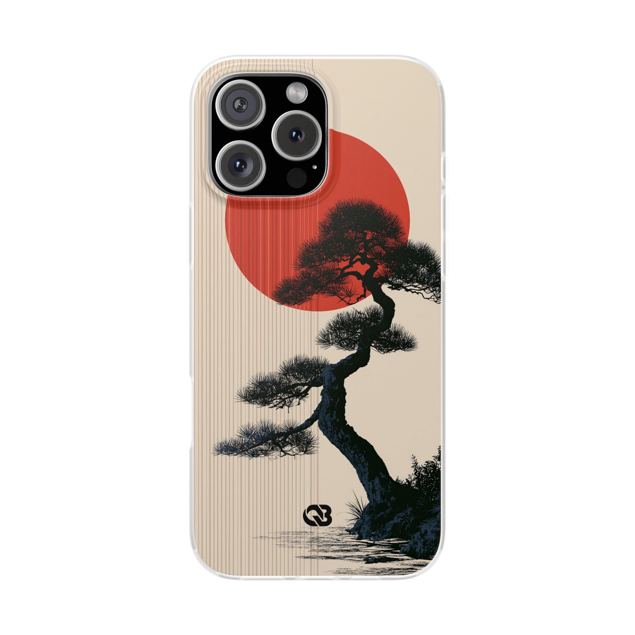 Beige Lite Phone Case for iPhone - Kyoto Crimson Pine