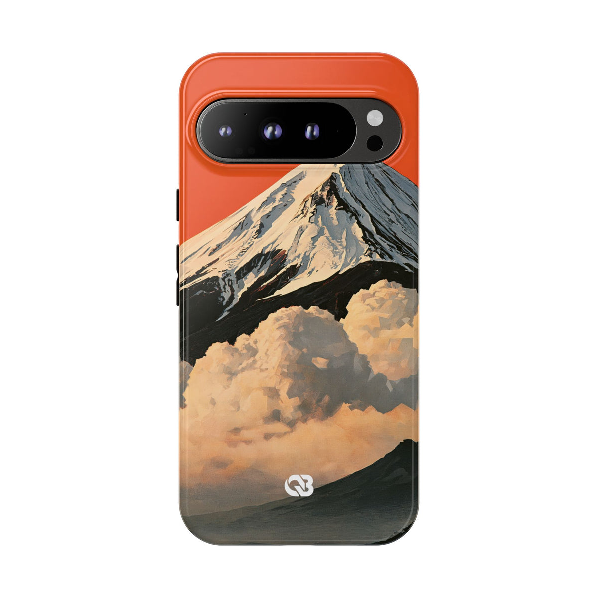 Sacred Peak Fuji · Tough Phone Case for Pixel ·  Orange