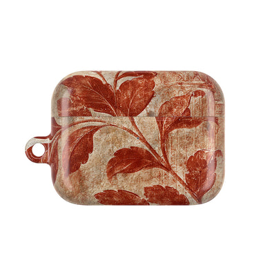 Terracotta Botanical Fresco · Hard Case for AirPods & AirPods Pro · Red