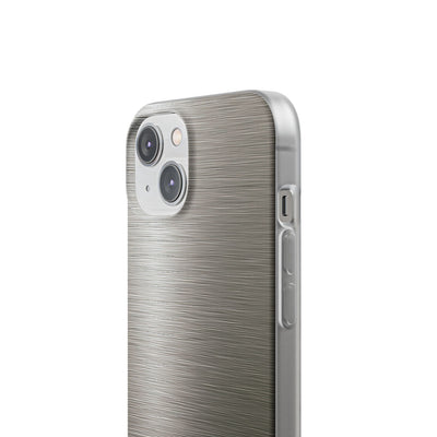 Grey Lite Phone Case for iPhone - Brushed Industrial Steel