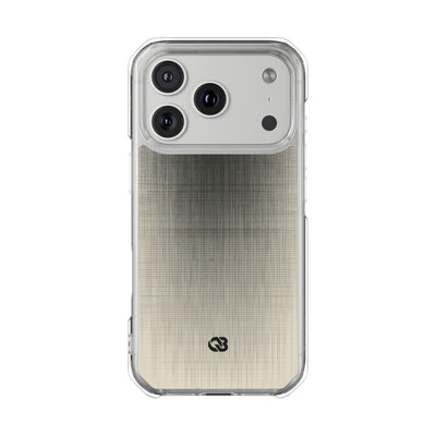 Beige Impact MagSafe Phone Case for iPhone - Carbon Screen Grid